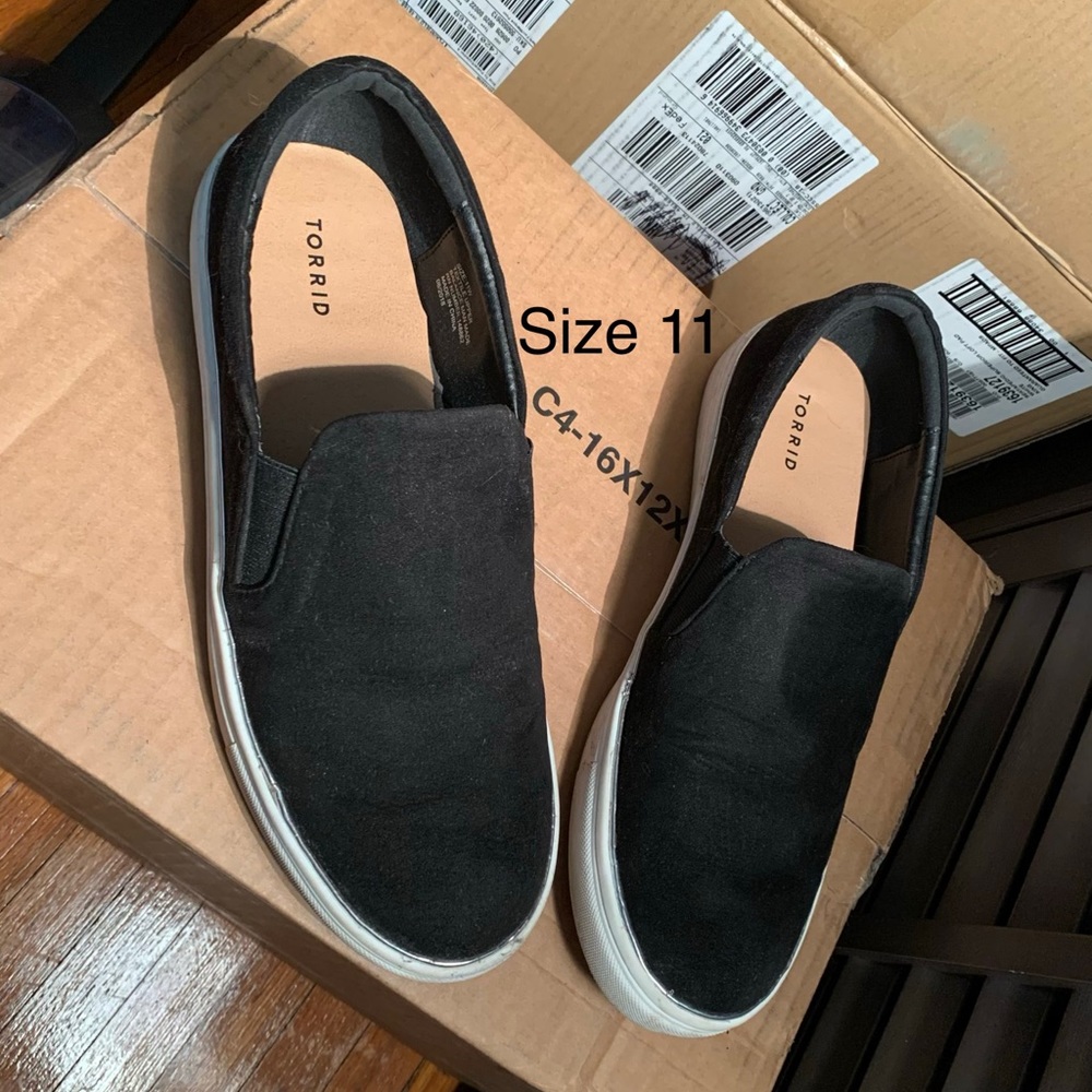 Torrid Black Suede Slipons